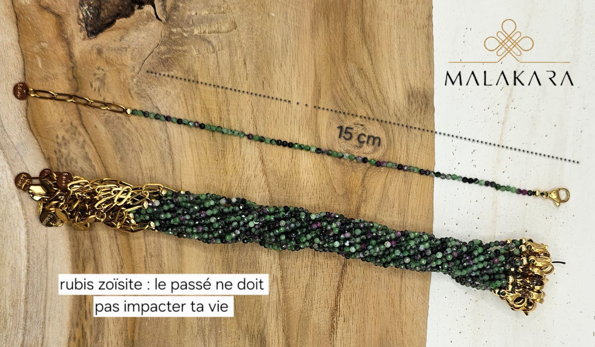 Bracelet Rubis Zoïsite - Le passé ne doit pas impacter ta vie