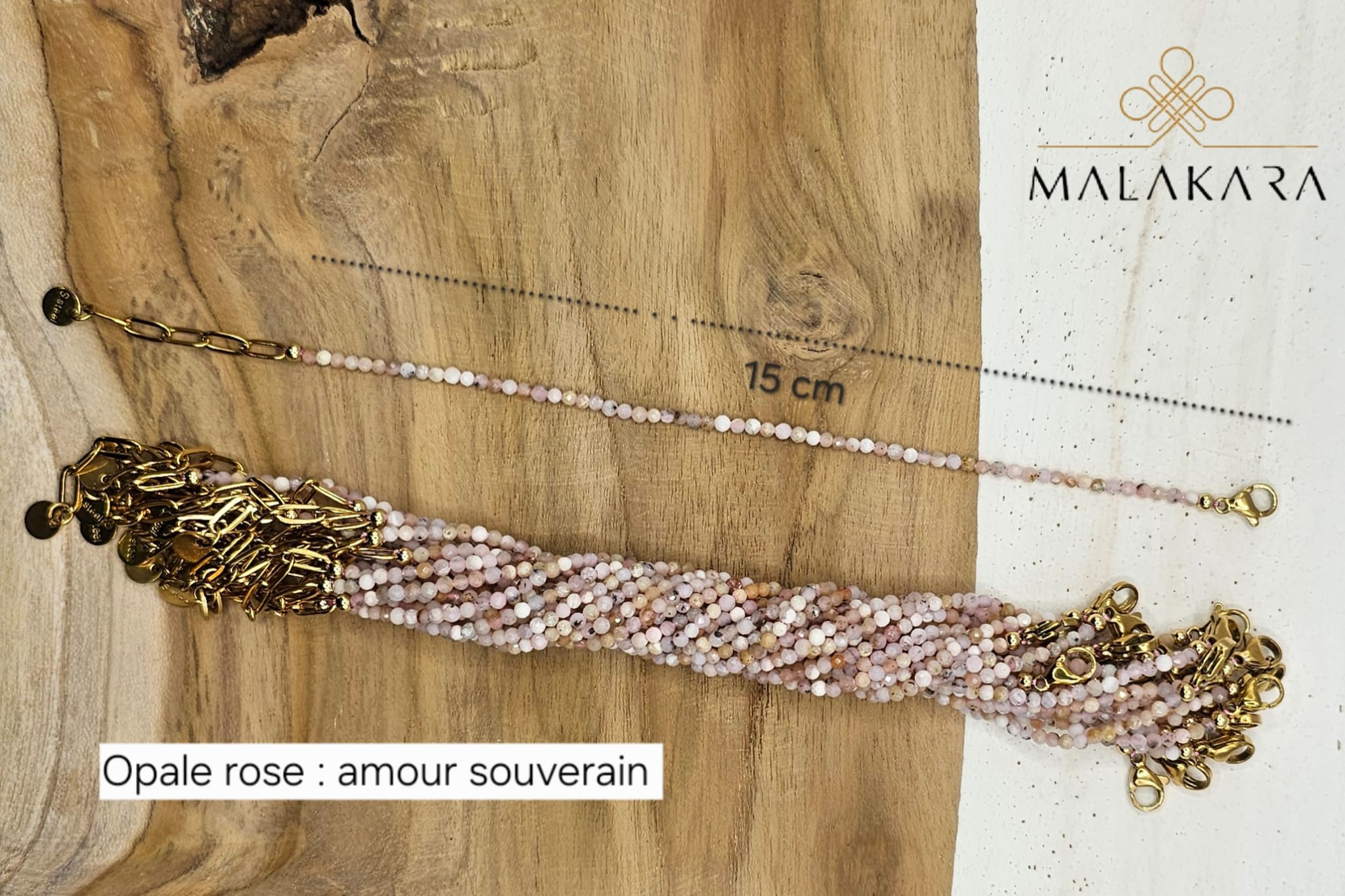 Bracelet Opale Rose – Amour Souverain
