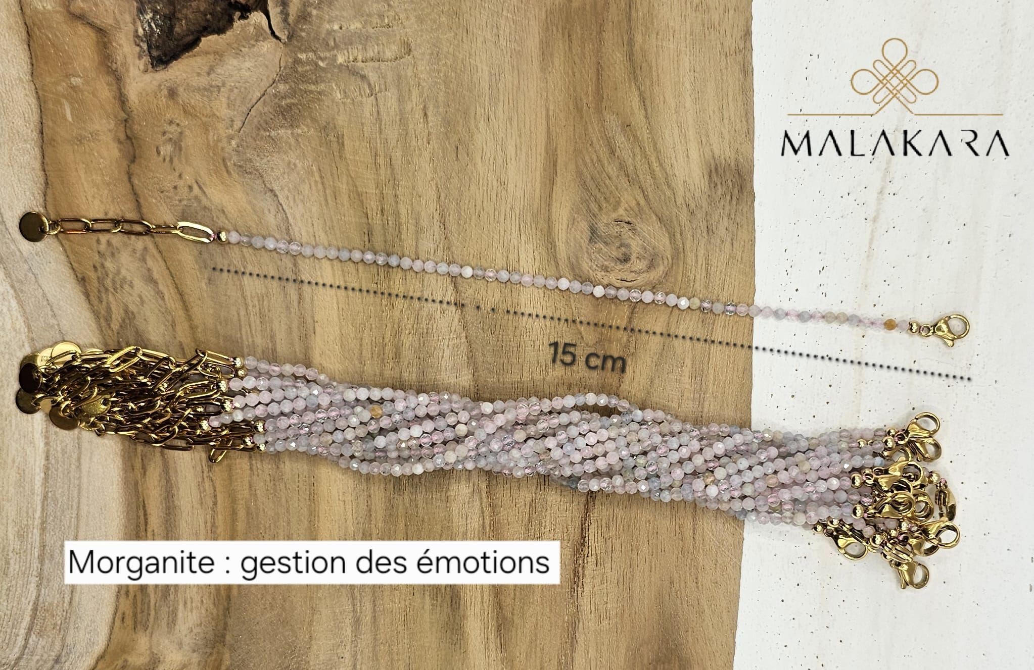 Bracelet Morganite – Gestion des Émotions