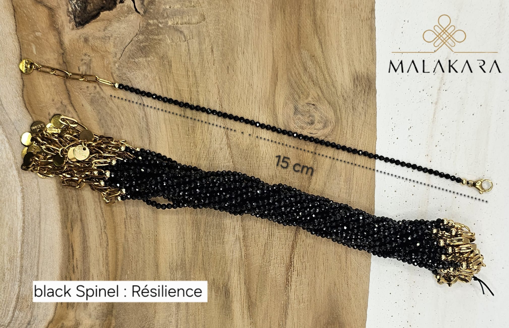Bracelet Black Spinel – Résilience